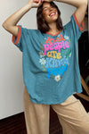 Kind People Are My Kind People Graphic Oversized Tee