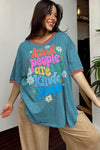 Kind People Are My Kind People Graphic Oversized Tee