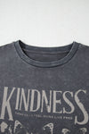 Kindness Butterflies Graphic Mineral Wash Loose Tee