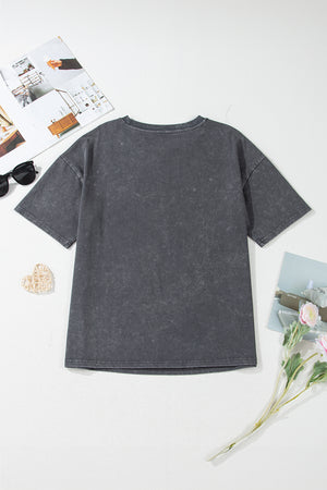 Kindness Butterflies Graphic Mineral Wash Loose Tee