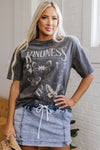 Kindness Butterflies Graphic Mineral Wash Loose Tee