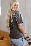 Kindness Butterflies Graphic Mineral Wash Loose Tee