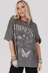 Kindness Butterflies Graphic Mineral Wash Loose Tee