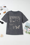 Kindness Butterflies Graphic Mineral Wash Loose Tee