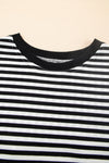 Stripes & Slay Black Bowknot Cutout Back Tee