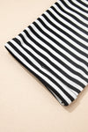 Stripes & Slay Black Bowknot Cutout Back Tee