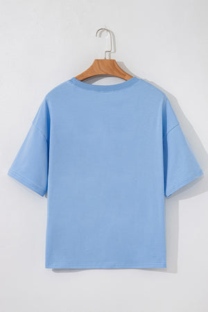 Bows & Stripes Flag Bow Graphic Crewneck Tee