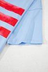 Bows & Stripes Flag Bow Graphic Crewneck Tee