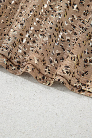 Golden Glimmer Shimmer Leopard Top