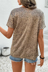 Golden Glimmer Shimmer Leopard Top