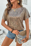 Golden Glimmer Shimmer Leopard Top