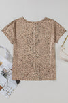 Golden Glimmer Shimmer Leopard Top