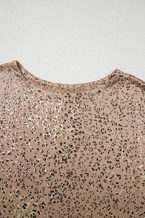 Golden Glimmer Shimmer Leopard Top