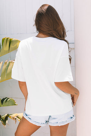 Star Stitched Patched Loose Fit Top