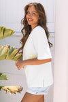 Star Stitched Patched Loose Fit Top