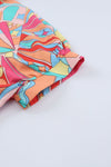 Paint The Town Abstract Geometry Button-Up Top