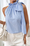 Sweet & Tied Frilled Collar Sleeveless Top