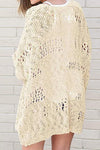 Open Air Hollowed Dolman Sleeve Cardigan