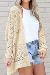 Open Air Hollowed Dolman Sleeve Cardigan