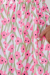 Calypso Floral Print Square Neck Ruffled Strap Maxi Dress