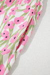 Calypso Floral Print Square Neck Ruffled Strap Maxi Dress