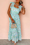 Floral Fabulous Floral Lace Tied Strap Maxi Dress