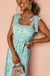 Floral Fabulous Floral Lace Tied Strap Maxi Dress