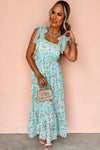 Floral Fabulous Floral Lace Tied Strap Maxi Dress