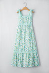 Floral Fabulous Floral Lace Tied Strap Maxi Dress