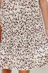 Wild Grace Leopard Ruffled Flutter Sleeve Dress