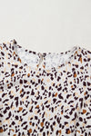 Wild Grace Leopard Ruffled Flutter Sleeve Dress