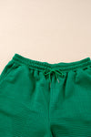 Adventure Awaits Textured Ruffle Split Top and Drawstring Shorts Set