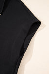 Effortless Comfort Black Textured Shorts Set