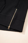 Effortless Comfort Black Textured Shorts Set