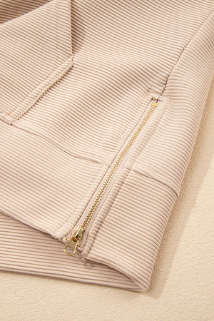 Effortless Comfort Beige Textured Shorts Set