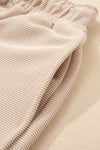 Effortless Comfort Beige Textured Shorts Set