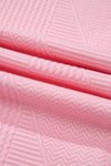 Pretty In Pink Textured Pearled Ruffled Sleeve Wide Leg Pants Set