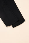 Ruffle Some Feathers Black Textured Ruffled Sleeve Pants Set