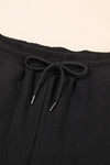 Ruffle Some Feathers Black Textured Ruffled Sleeve Pants Set