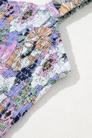 Wildflower Walk Smocked High Waist Jumpsuit