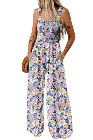 Wildflower Walk Smocked High Waist Jumpsuit
