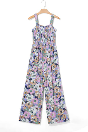 Wildflower Walk Smocked High Waist Jumpsuit