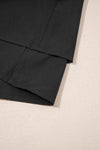 Twist & Tier Black Crossed Waist Flowy Shorts