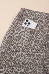 Wild Edge Leopard Frayed Edge Wide Leg High Waist Jeans