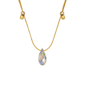 &Livy Paradise On Gold Hyevibe Crystal Slider Necklace