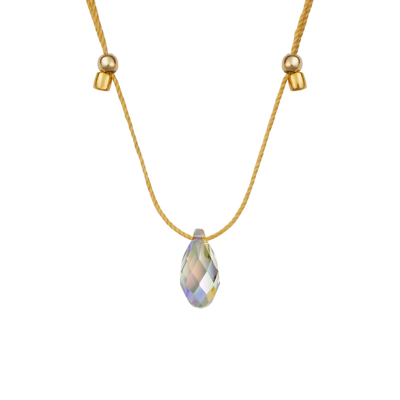 &Livy Paradise On Gold Hyevibe Crystal Slider Necklace