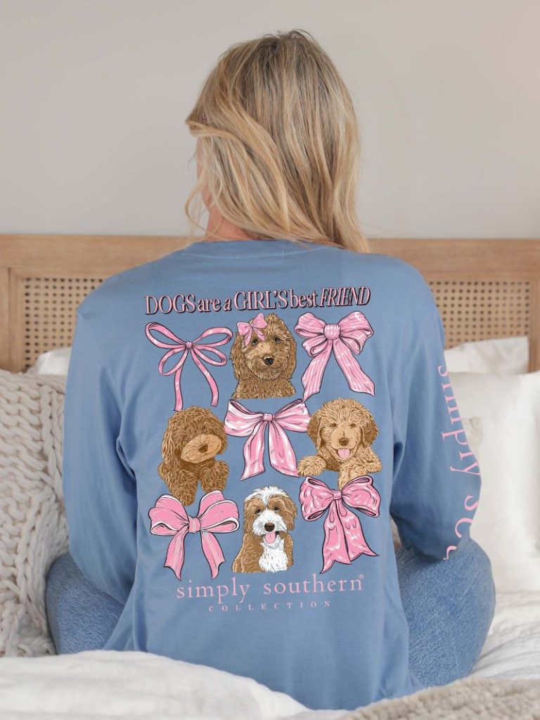 Dogs Long Sleeve Simply Southern Tee