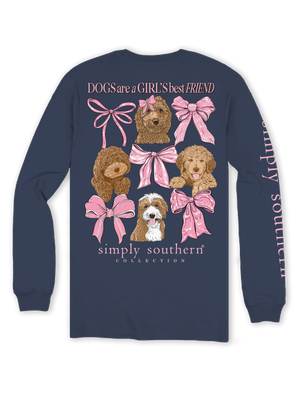 Dogs Long Sleeve Simply Southern Tee