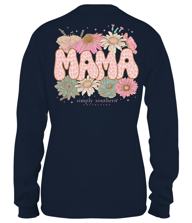 Leopard Mama Long Sleeve Simply Southern Tee