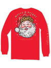 Leopard Santa Long Sleeves Simply Southern Tee
